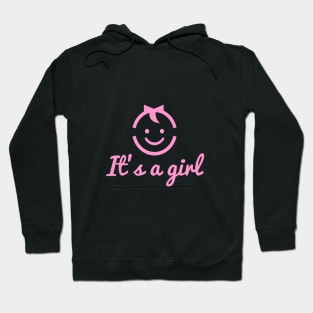 it's a girl design with cute face icon Hoodie